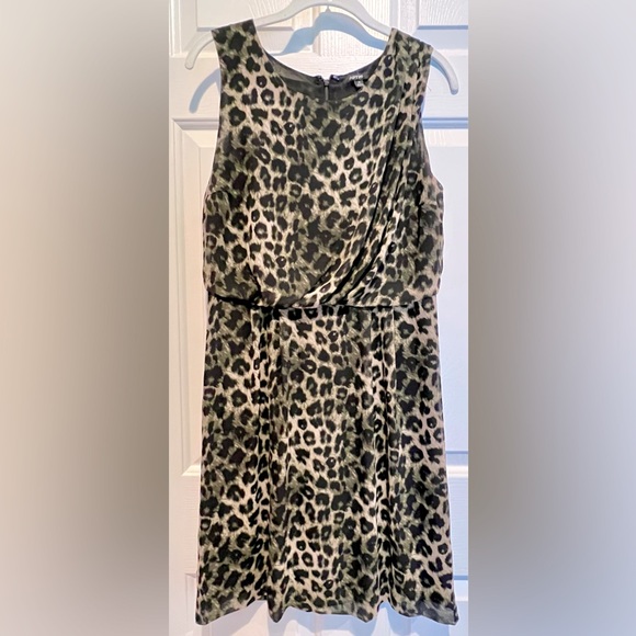 Apt. 9 dress - animal leopard print - black tan - size 10 - never worn - Picture 3 of 10